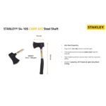 STANLEY 54-105 Camp Axe Steel Shaft with Anti-Rust Properties for Carpentry, Camping, Hiking & Light-Duty Wood Cutting, Grey & Black - Image 4