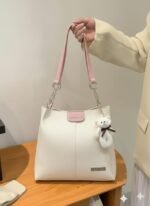 AESTHETIC Women’s Shoulder Handbag | Elegant PU Leather Tote with Chain Strap | Stylish Daily Use Purse for Office, College & Casual Outings-T-06 - Image 3