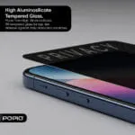 POPIO Military-Grade Privacy Screen Protector for iPhone 16 – 9H Tempered Glass, Anti-Spy Protection, Scratch-Resistant, HD Clarity (1 Pack) - Image 4