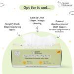 superbottoms Disposable Easy Clean Top Sheets l Diaper Liners l Easy To Dispose l Compatible With Cloth Diaper, Langot & Padded Underwear l Hypoallergenic, Skin-Friendly l Pack of 100 - Image 6