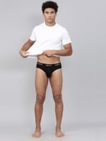 Levi's 009 Neo Brief for Men | 100% Pure Cotton | Solid Men's Underwear | Breathable | Branded Outer Elastic Anti-Roll Waistband | Extra Supportive Gusset | Dual Layer 3D Pouch | Tagless | Pack of 2 - Image 5