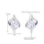 CLARA 925 Silver Mia Pendant Earrings Chain Bracelet Ring for Women & Girls - Image 3
