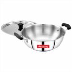 Butterfly Classic Stainless Steel Cookware 5 Pcs Set|Fry Pan 22Cm(1.4L)|Kadai 22Cm(2.2L)|Saucepan 16Cm(1.6L) with Steel Lids|Induction Base,Triply Bottom|Even,Fast Cooking with Less Oil,Silver - Image 6