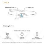 Clara 925 Silver Butterfly Pendant Earring Chain Bracelet Ring for Women - Image 5