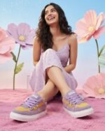 Bacca Bucci Blossom Women’s Sneakers – Genuine Leather Casual Shoes with Floral Accents & Metal Lace Charms | High-Energy Colorways | All-Season Comfort & Style - Image 3
