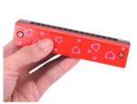 Wooden Harmonica Colorful Kids Musical Instruments Toys Children Cartoon Pattern Wood Mouth Organ Random Color and Design (Pack of 1) - Image 2