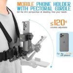 Sounce Mobile Phone Chest Strap Mount GoPro Chest Harness Holder for VLOG/POV Compatible with All Cell Phones and GoPro Hero 9, 8, 7, 6, 5,OSMO Action, AKASO and Other Action Camera - Image 2