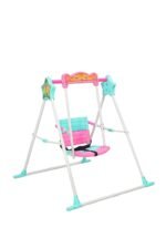 BABYBLESSING Baby Swing Jhula for Kids, Single Seater Swing Chair with Safety Belt, Alloy Steel Frame, Pink and Aqua, Indoor Outdoor Garden Swing for Children - Image 4