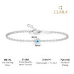 Clara 925 Silver Evil Eye Chain Adjustable Bracelet Gift for Women & Girls - Image 5
