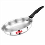 Butterfly Classic Stainless Steel Cookware 5 Pcs Set|Fry Pan 22Cm(1.4L)|Kadai 22Cm(2.2L)|Saucepan 16Cm(1.6L) with Steel Lids|Induction Base,Triply Bottom|Even,Fast Cooking with Less Oil,Silver - Image 5