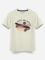 HELLCAT Boys Round Neck Printed Blended Cotton Tshirt -Combo Pack of 2 - Orange/Blue - Image 6