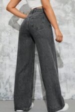 Trendy Straight Fit Jeans for Women and Girls Durable Cotton Blend Perfect Casual Look - Image 4