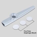 Juarez Kazoo Silver Aluminum Alloy with Three Membrane Flute Diaphragm Mouth Kazoos Musical Instruments JRKZ100 - Image 4