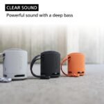Sony SRS-XB100 Portable Bluetooth Speaker, Extra Bass, IP67 Waterproof & Dustproof, 16 Hr Battery, Hands-Free Calling, Strap – Black - Image 3