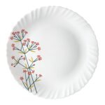 Larah by Borosil Silk Series Opalware Dinner Set | 19 Pieces for Family of 6 | Microwave & Dishwasher Safe | Bone-Ash Free | Crockery Set for Dining & Gifting | Plates & Bowls (Red Bud) - Image 9