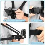 Sounce Mobile Phone Chest Strap Mount GoPro Chest Harness Holder for VLOG/POV Compatible with All Cell Phones and GoPro Hero 9, 8, 7, 6, 5,OSMO Action, AKASO and Other Action Camera - Image 7