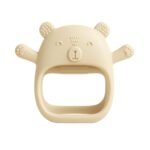 Nubokind Wrist-Fit Elephant Sensory Teething Toy for Babies 3-12 Months | Food-Grade Silicone No-Drop Teether | BPA-Free Activity Toy for 3-6 Months & 6-12 Months | Soft Infant Chew Toy (Beige) - Image 7