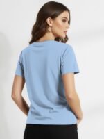 LEOTUDE Women’s Regular fit Half Sleeve Round Neck Graphic Tees for Girls - Image 3