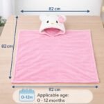 First Kick Baby Blanket Newborn Combo Gift Pack of Swaddle Wrapper & Baby Bath Towel, 0-9 Months, Length 68 cm x Width 68 cm, Pack of 2 Pcs. - Image 6