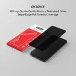POPIO Military-Grade Privacy Screen Protector for iPhone 16 – 9H Tempered Glass, Anti-Spy Protection, Scratch-Resistant, HD Clarity (1 Pack) - Image 3