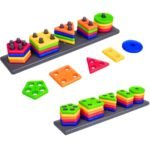 EITHEO Geometric Angle Blocks for Kids | 26 Pcs Montessori Sorting & Stacking Educational Toy | Colorful Shape Sorter Puzzle for Toddlers 1-3 Years | Learning Activity Toy for Boys & Girls - Image 8