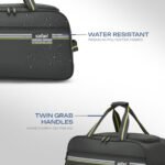 Safari Polyester in-Line Skate Sprinter Cabin Size Duffle Trolley Bag, Soft Carry-On Luggage, 2 Wheel Travel Duffle Bag for Men & Women, 5 Years Warranty, Grey, 55Cm - Image 3