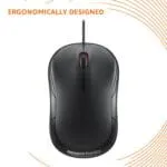 amazon basics Wired USB Mouse, 3-Button, 1000 DPI Optical Sensor, Plug & Play, for Windows/Mac - Image 4