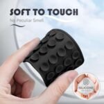 EDNITA Suction Phone Case, Phone Suction Sticker, Silicone Suction Phone Case for Hands-Free Mobile Accessory Holder Grip, Video Phone Accessory Compatible Mirror, Shower-Black (Pack of-1) - Image 7