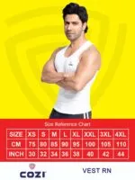 Lux Cozi Men's 100% Soft Cotton Vest Pack of 5 | Solid White Sleeveless Banyan for Men | Round Neck Vest | Breathable Lightweight Cotton Innerwear | Comfortable Regular Fit Undershirt for Daily Wear - Image 3