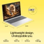 HP 15, AMD Ryzen 3 7320U (8GB LPDDR4, 512GB SSD) FHD, Micro-Edge, 15.6"/39.6cm, Win 11, Office 22, Silver, 1.59kg, fc0499AU, AMD Radeon Graphics, 1080p FHD Camera Laptop - Image 7