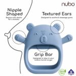 Nubokind Koala Wrist-Fit No-Drop Baby Teether | Silicone Teething Toy for 3-12 Months | BPA Free, BIS Certified Chew Toy for 0-6 Months, Molar Relief | Sky Blue | Single Pack - Image 4