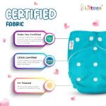Liltoes Aio Baby Cloth Diapers 0 To 3 Years | Side Leakage Proof Washable Reusable Diaper For New Born Baby (Pack Of 4-No Inserts Included) - Image 4