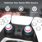 Sounce 8 Pair / 16 Pcs Controller Thumb Grips PS5/PS4/Xbox One/360/Switch, Anti-Slip Joystick Caps for PS5 Remote Controller & Gamepads, Soft Silicone Thumb Stick Covers for Enhanced Grip & Protection - Image 3