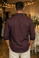 IndoPrimo Men's Cotton Shirt with Stylish Full Sleeves Spread Collared Neck Solid Pattern Western Style Classic Fit and Standard Length | Casual Shirt for Man - Image 7