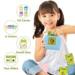 Talking, Rechargeable, Electronic Flash Cards Learning Toy, 110+ Interactive Double Sided Montessori Cards for 2–5 Year Old Boys, Educational Toy for 3 Year Old, Birthday Gift for Kids - Image 5