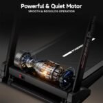 PowerMax Fitness TDA-96 4HP Auto Incline Treadmill for Home Use | 110KG User Wt. | Bluetooth for Music & Tracking App | 12 Pre-Set Program | Heart Rate Sensors & Hydraulic Folding, LED Display - Image 5