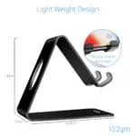 Portronics MODESK Universal Mobile Holder Stand with Metal Body, Anti Skid Design, Light Weight for All Smartphones, Tablets, Kindle, iPad(Black) - Image 8