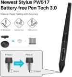 HUION Kamvas 13 Graphic Pen Tablet with Screen | 13.3 Inch Full HD IPS Display | Battery-Free Stylus PW517 | 8192 Pressure Levels | 120% sRGB | Tilt Support | USB-C Drawing Tablet | (Black) - Image 4