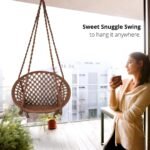 Curio Centre Make in India Round Cotton Rope Hanging Swing for Adults & Kids with Accessories/Swing Chair for Indoor,Outdoor,Home,Patio,Yard, Balcony,Garden (145 x 57 x 43 cm,100 kgs Capacity, Brown) - Image 8