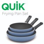 Hawkins Quik Gift Set of 3 Nonstick Frying Pans | Induction & Gas Compatible | Rivet-Less Design for Easy Cooking & Cleaning | Grey (IQFS) - Image 2