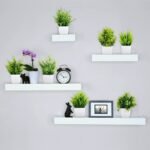 Dekorly Artificial Potted Plants, Artificial Plastic Eucalyptus Plants Small Indoor Potted Houseplants, Small Faux Plants for Home Decor Bathroom Office Farmhouse (Set 0F 8) - Image 3