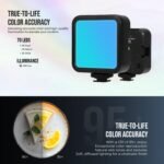 HIFFIN (VL49 RGB) 7W Portable Mini RGB LED Video Light with inbuild Battery & 360° HSI, 3000K-6000K, 8-Level Control, 9 Special FX Modes, Type-C Charging, 2hr Battery, for Photography & Videoshoots - Image 4