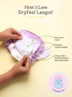 superbottoms Premium DryFeel Baby Langot 0-6 months l 100% Cotton Modern Baby Nappy l Mess-free Langot with Gentle Elastics l Super DryFeel Top Layer l Diaper-free Time Essential | 3 Pack - Image 2