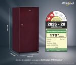 Whirlpool 184 L 2 Star Direct-Cool Single Door Refrigerator (205 WDE CLS 2S SHERRY WINE-Y, Red, 2026 Model) - Image 12