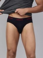 Levi's 009 Neo Brief for Men | 100% Pure Cotton | Solid Men's Underwear | Breathable | Branded Outer Elastic Anti-Roll Waistband | Extra Supportive Gusset | Dual Layer 3D Pouch | Tagless | Pack of 2 - Image 2