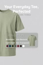 Van Heusen Men’s Crew Neck T-Shirt – Soft & Breathable Cotton | Regular Fit | Comfortable Everyday Casual Wear | Short Sleeves | Summer Favorite |Solid Colors | Style 60052|Available in Pack of 1 & 2 - Image 5