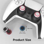 Sounce 8 Pair / 16 Pcs Controller Thumb Grips PS5/PS4/Xbox One/360/Switch, Anti-Slip Joystick Caps for PS5 Remote Controller & Gamepads, Soft Silicone Thumb Stick Covers for Enhanced Grip & Protection - Image 5