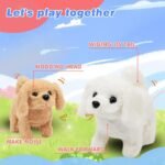 Hopping Walking Bunny Toy with Sounds, Jumping Rabbit Wiggling Ears, Twitching Mouth and Nose, Educational Interactive Bunny Rabbit Toy for Baby Kids (White Dog) - Image 2