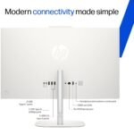 HP OmniStudio All-in-One, Intel Core 3 (i3 14th gen), (8GB DDR5, 512GB SSD) FHD, IPS, Anti-Glare, 23.8''(60.5cm), Win 11, Office 24, Cotton White, 4.98kg, Dual 3 W Speakers, FHD IR Camera, 24-cu0561in - Image 9