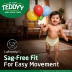 TEDDYY Easy Baby NB Size Diaper Pant Style | 66 Count (New Born)| Upto 5 kgs (Pack of 8) | Long Protection Hours | Anti-Bacterial | Airy Breathable Fit | Rapid Soaker Channels with Wetness Indicator - Image 8